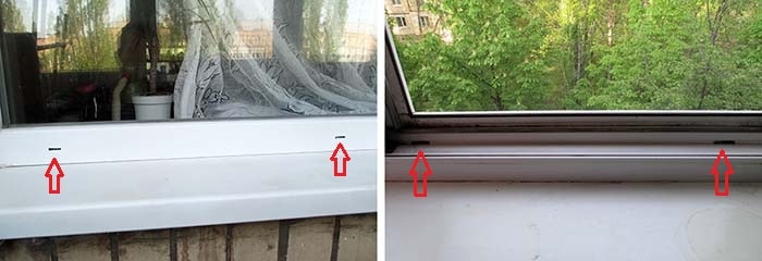 дренаж в пластиковых окнах